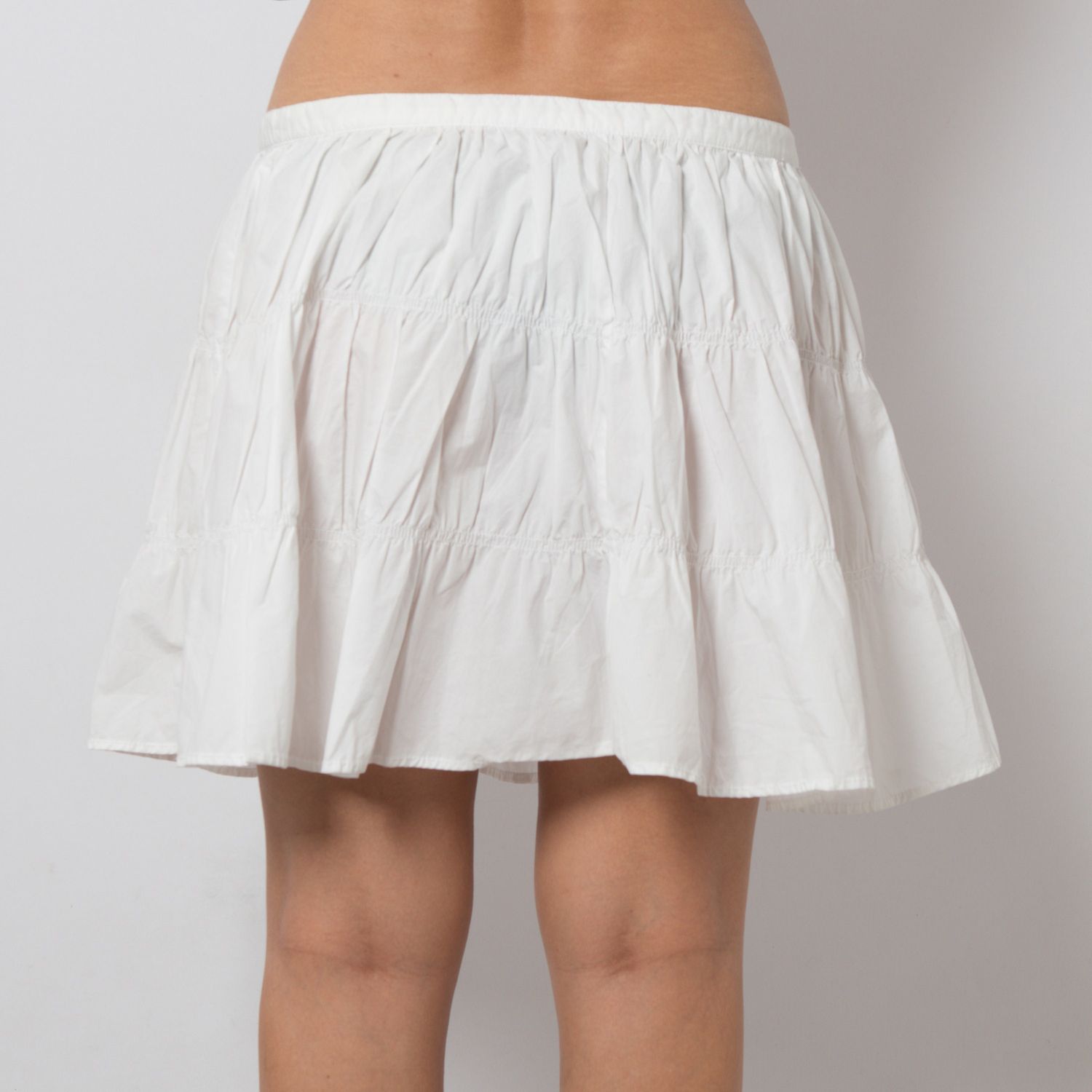 SERGIO TACCHINI White Short Petticoat Lolita Petticoat Cotton Petticoat Style Half Slip Petticoat Under Skirt Large Size W 34 US 16