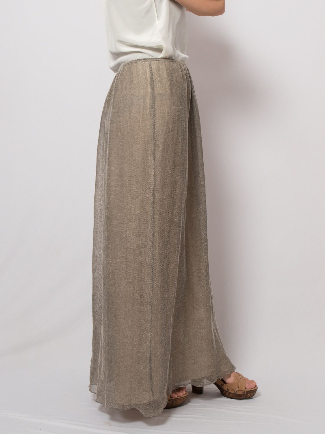 Vintage Mesh Maxi Skirt Linen Knit Medium Size W 31 Made in italy