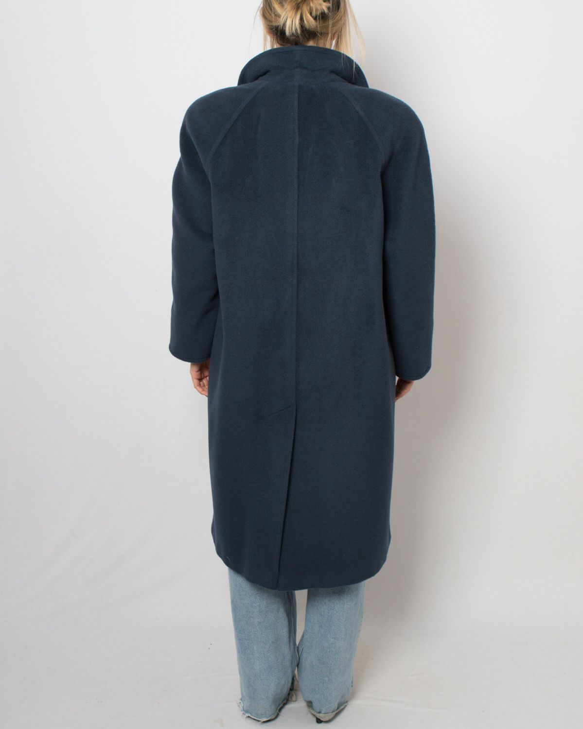 PERSONA 90s Oversized Wool Cashmere Coat Dark Teal color Group Max Mara Coat Size M Gift for Girlfriend