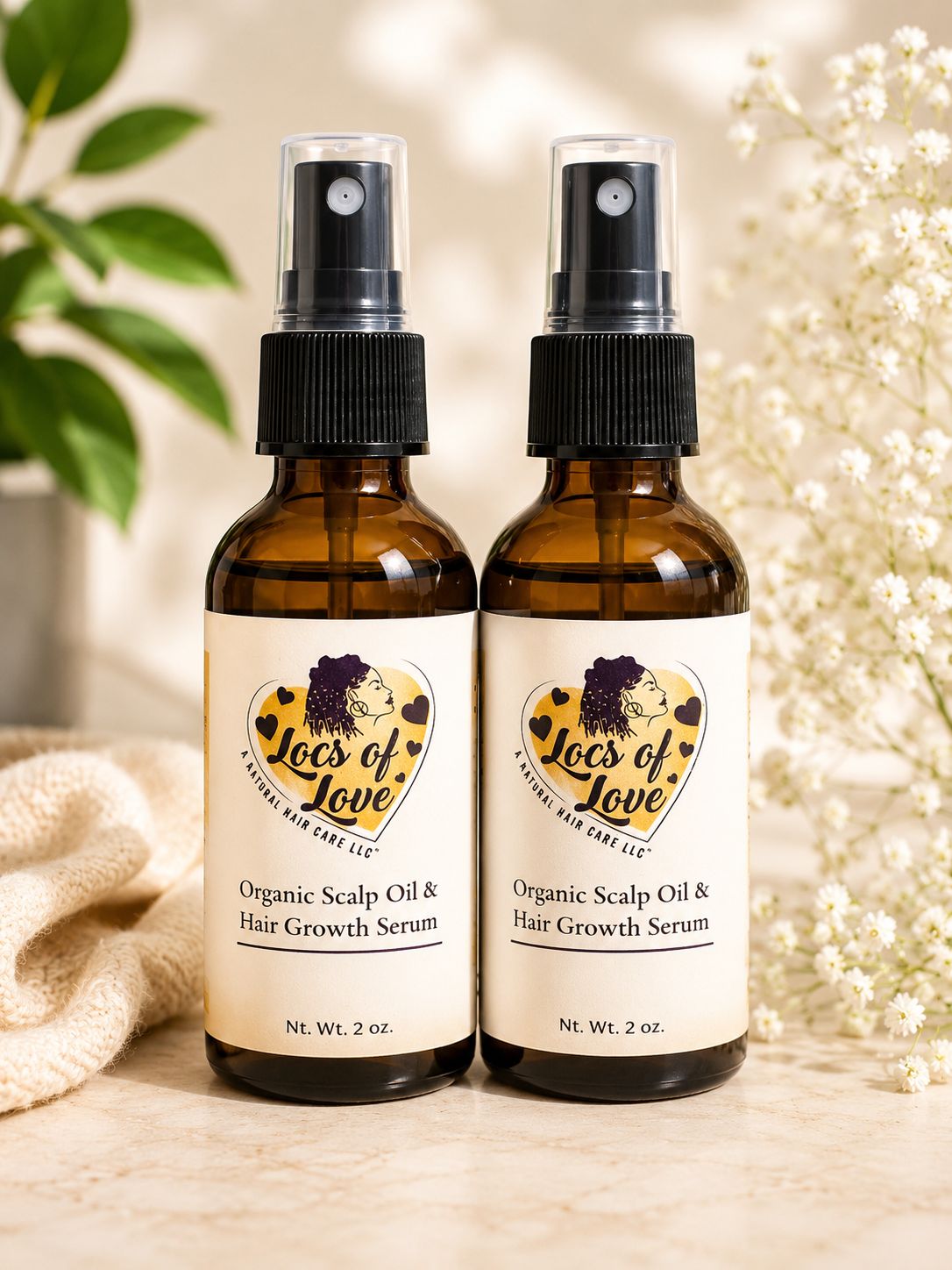 Twin Pack - Organic Scalp Oil &amp; Hair Growth Serum