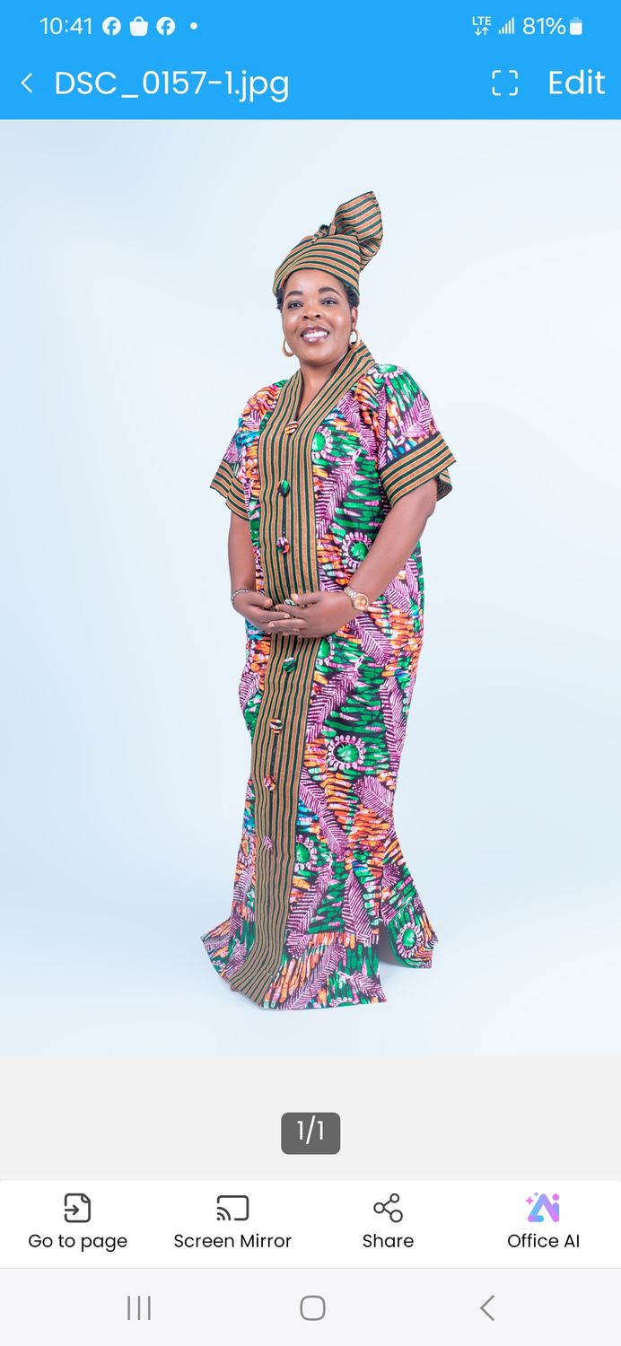 Green, Purple, Orange, Teel, multicolored, African long gown