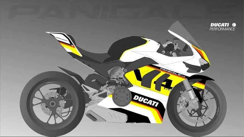 Ducati V4S &#39;Yellow&#39; Graphics Kit