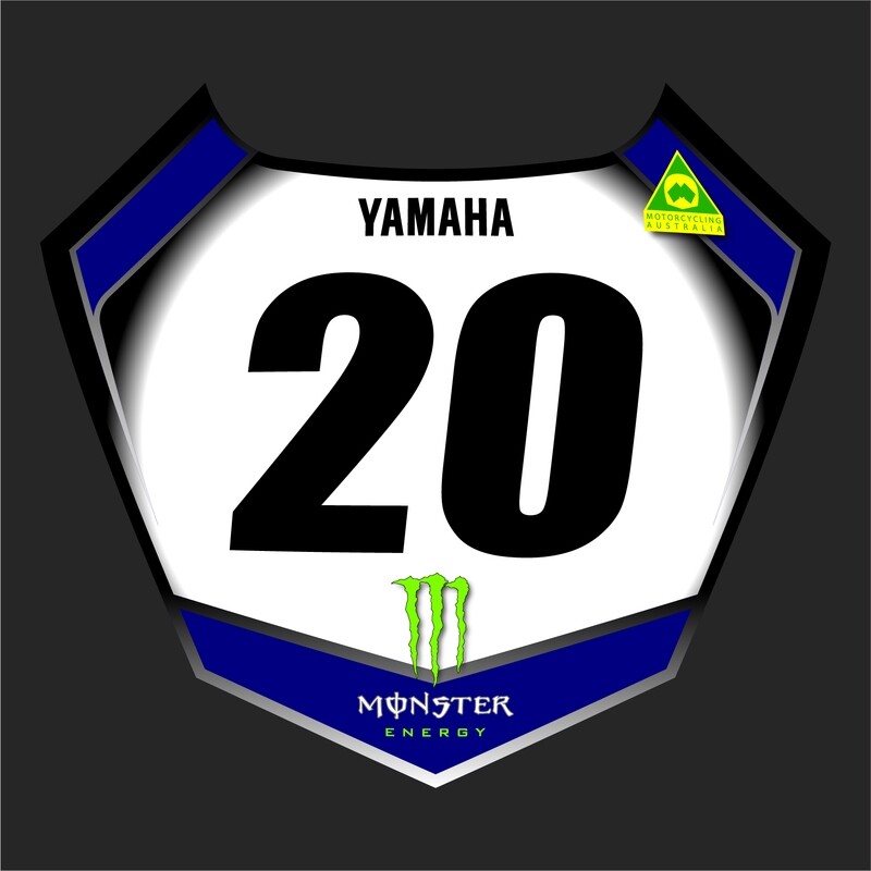 Yamaha R1 20-23&#39; Racing Number Plate Kit Monster Energy