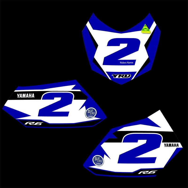 Yamaha R6 2017 - 2023 Racing Number Plate Kits - Vivid