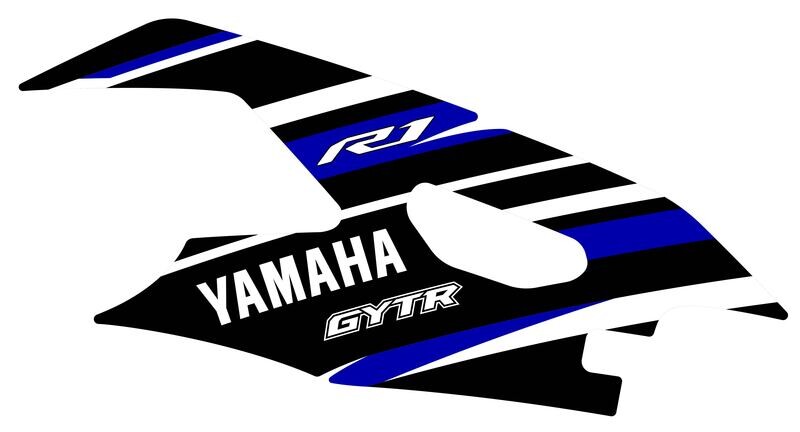 2015 - 2023 Yamaha R1 Swing Arm decals, Style: R1 Factory