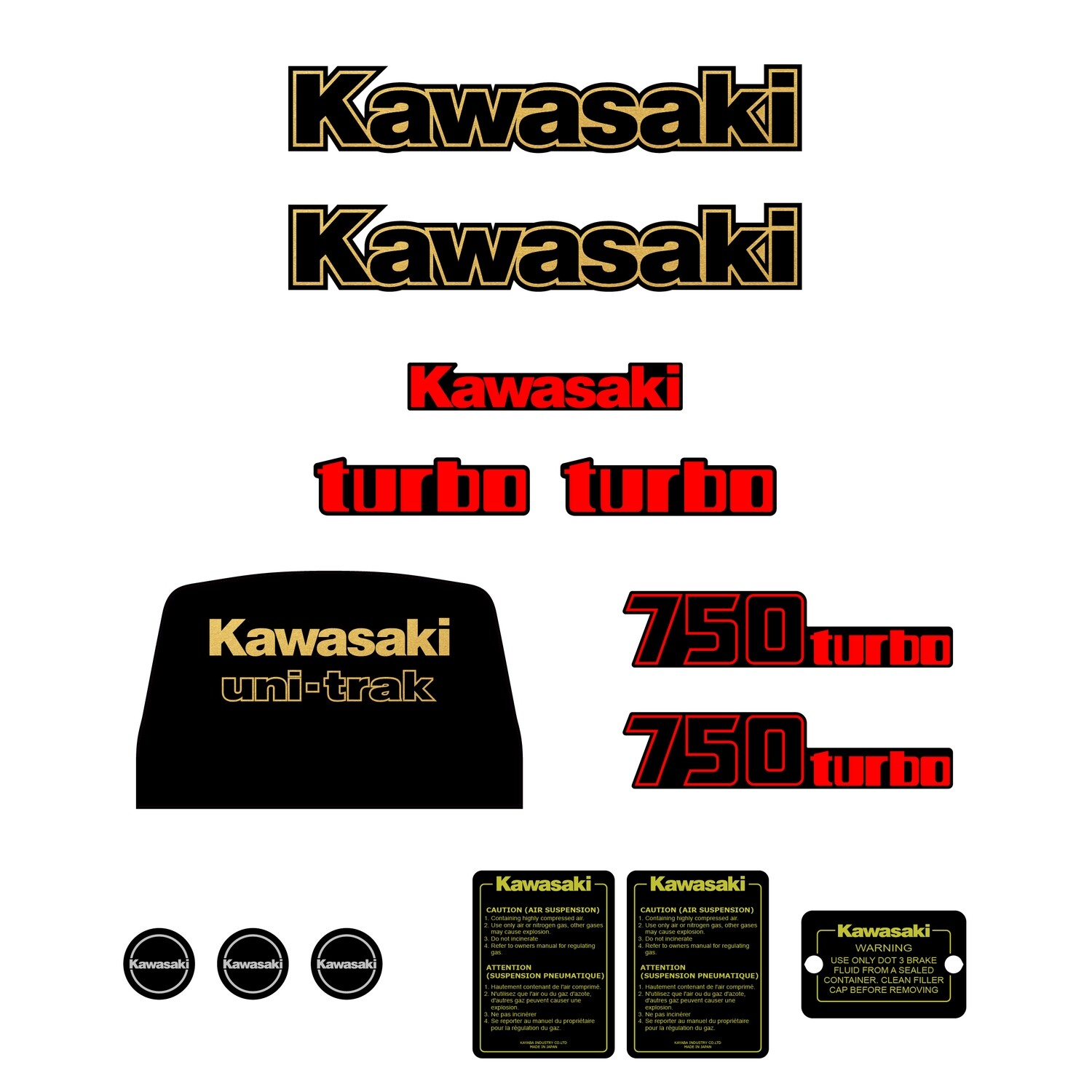 Kawasaki GPz750 Turbo Decals