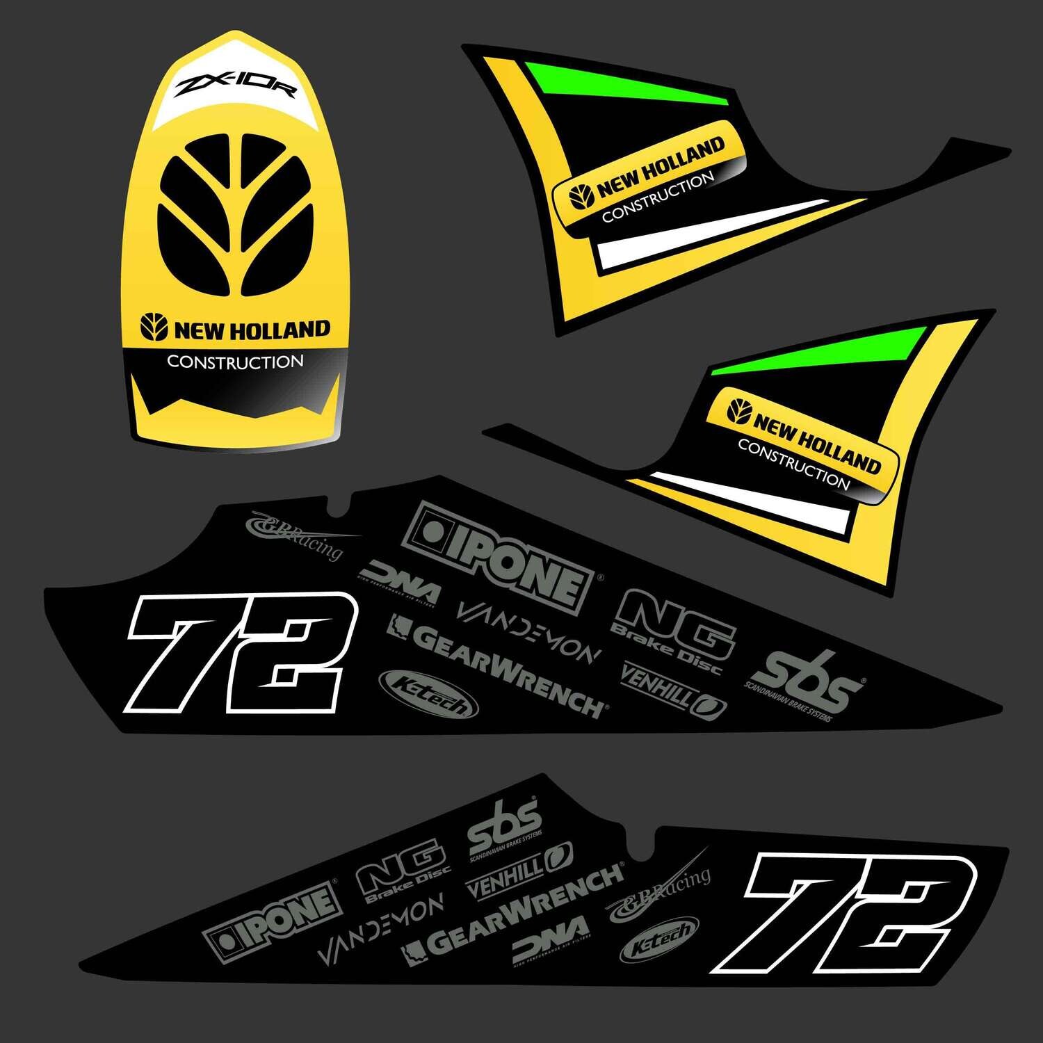 2023 BC ZX10 Decal Kit - 3 Sets