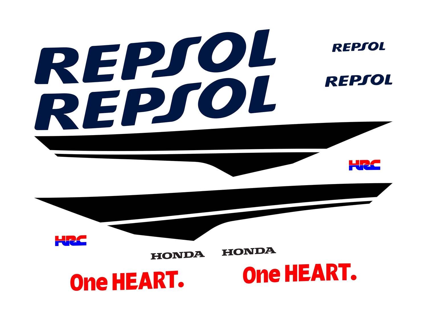 2018 - 2023 Honda Forza 300 Scooter Repsol Honda Decals