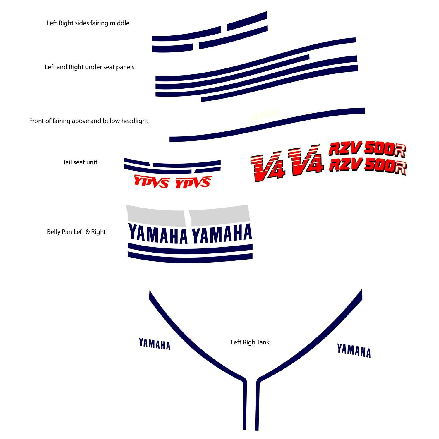 Yamaha RZ500R Graphics Kit