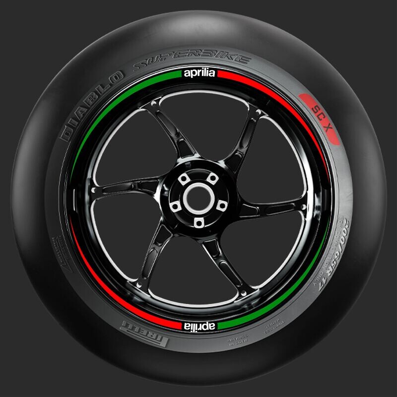 Aprilia Tri-Colour Wheel Graphics