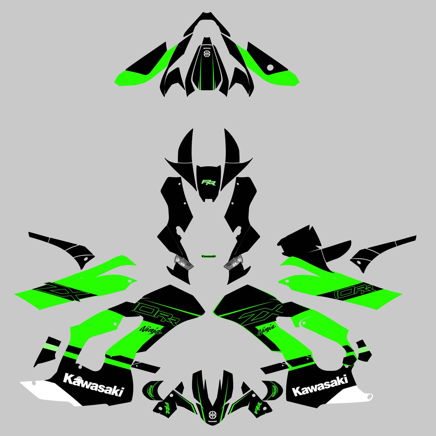 2023 Kawasaki ZX10RR Road Bike Graphics Kit