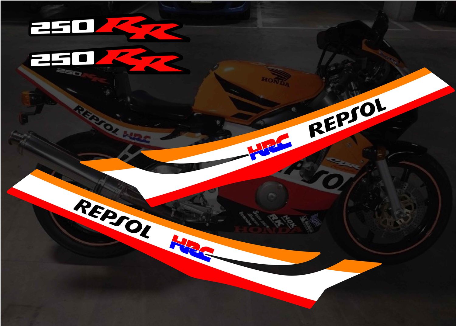 CBR250RR &#39;Repsol&#39; Seat Unit Decals