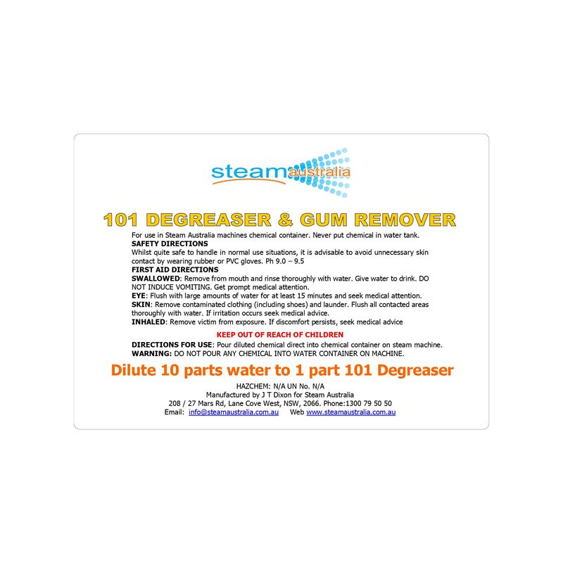 101 Degreaser Label
