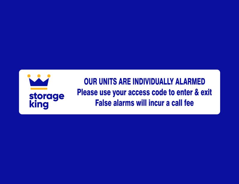 Storage King Door Decals - Alarm