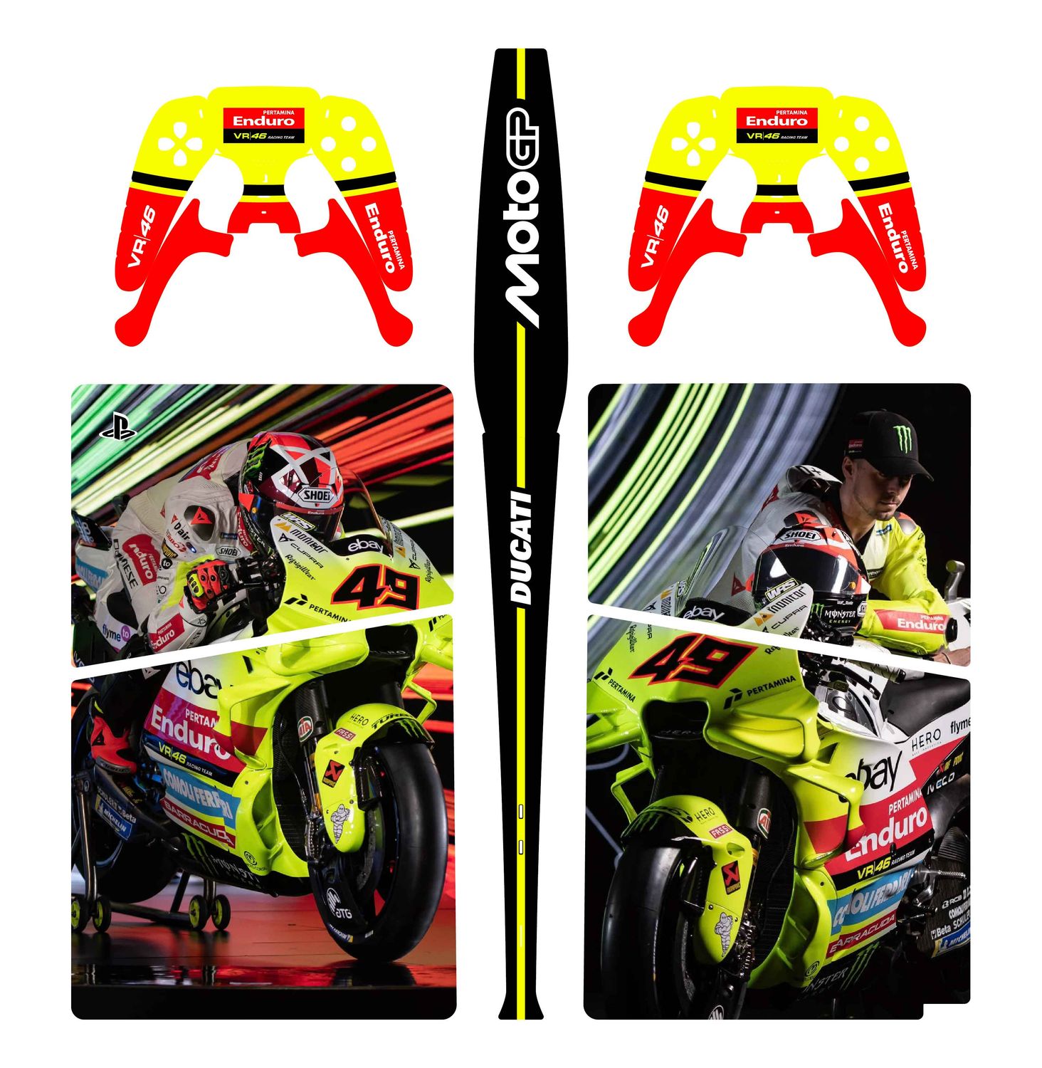 PS5 Digital Skin - VR46 Ducati MotoGP 49