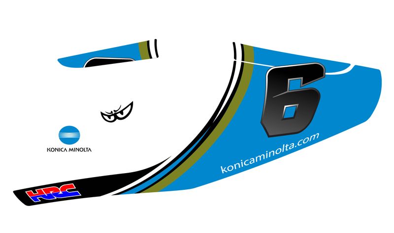 1991 - 1994 CBR250RR Konica Minolta Honda Seat decals