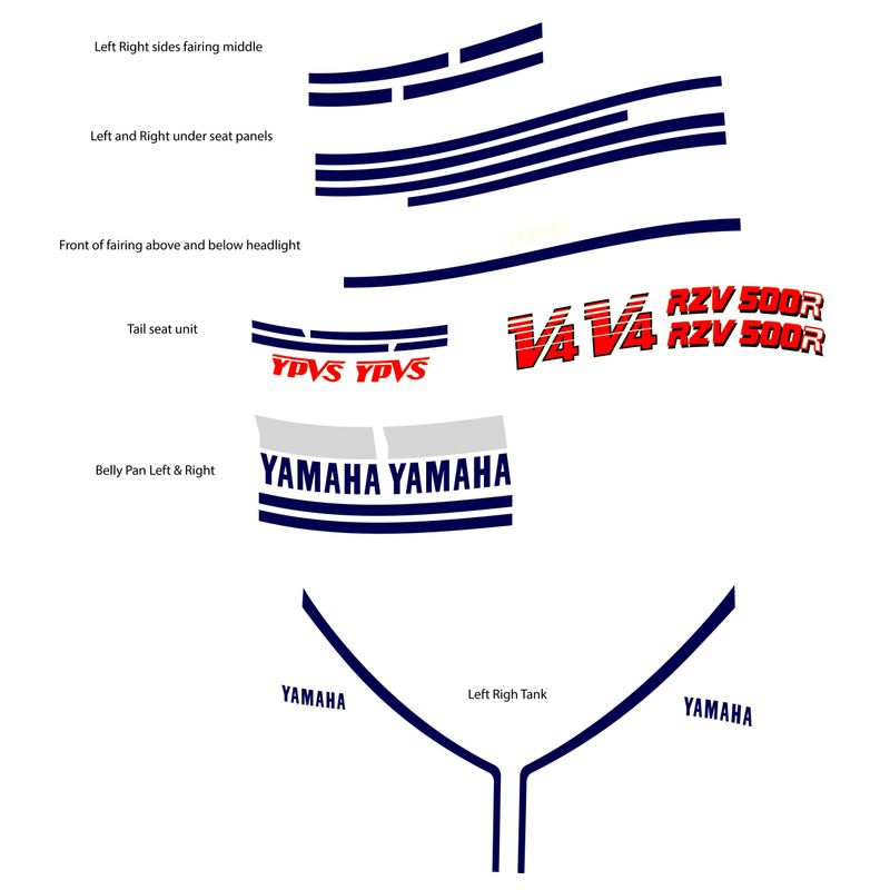 Yamaha RZ500R Graphics Kit