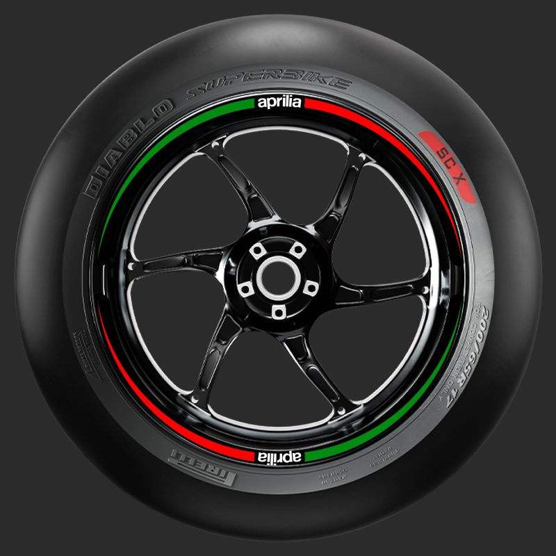 Aprilia Tri-Colour Wheel Graphics
