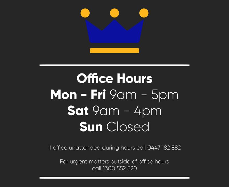 Storage King Opening Hours Office Sign