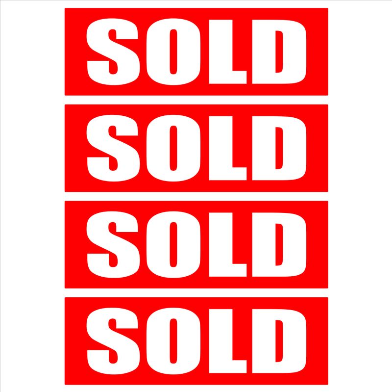 Sold Decals x 4