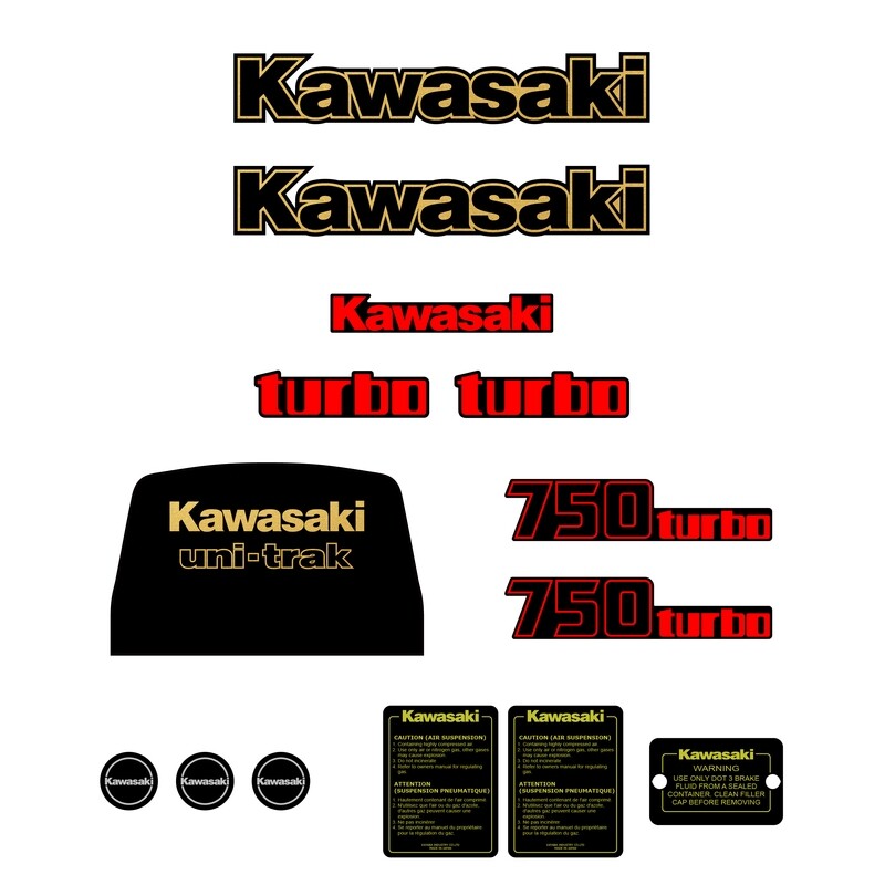 Kawasaki GPz750 Turbo Decals UK
