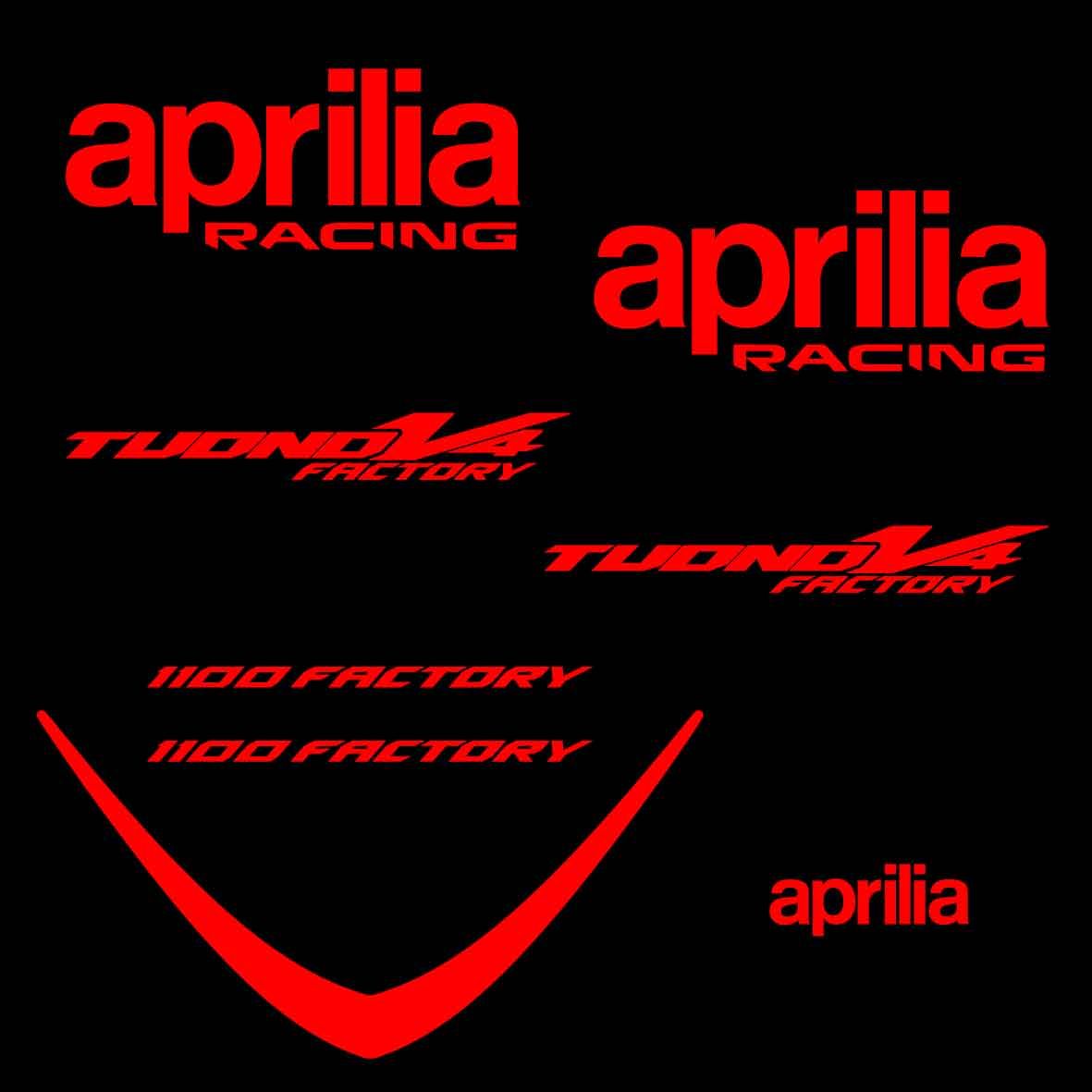 Aprilia TuonoV4 Custom Decal kit RED