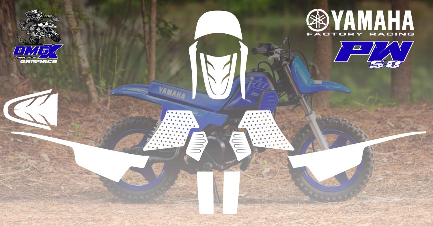 Yamaha PeeWee 50 Graphics Kit - PERSONALISED