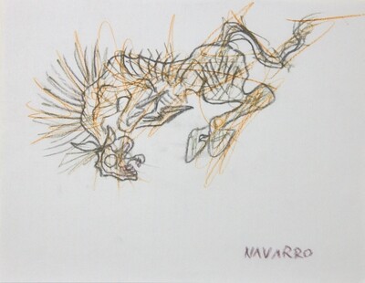 Eduardo Navarro - Sin Titulo ( caballo amarillo y negro)
