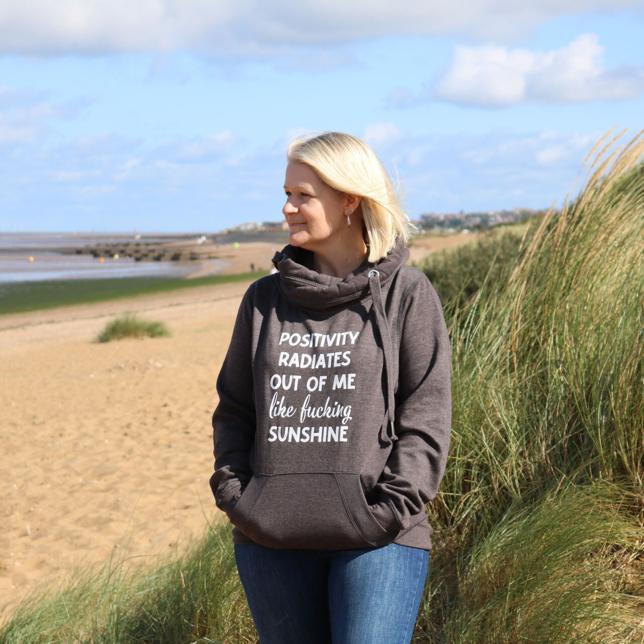 Customised Cowl Neck Hoodie