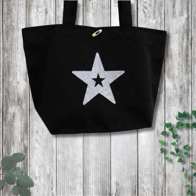 Large white glitter Star