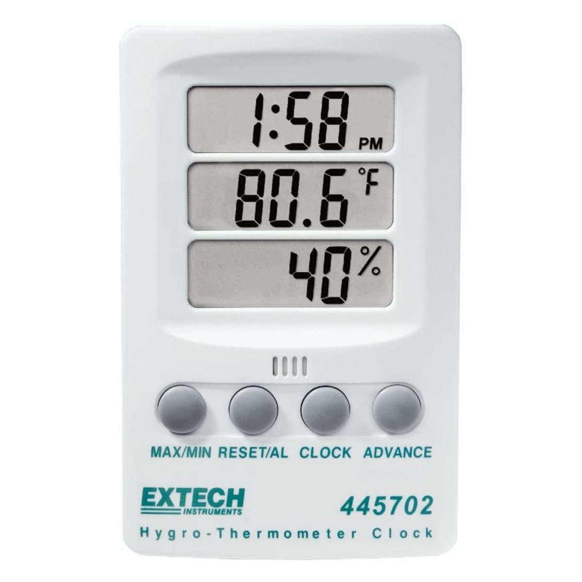Termohigrómetro Con Reloj Extech 445702
