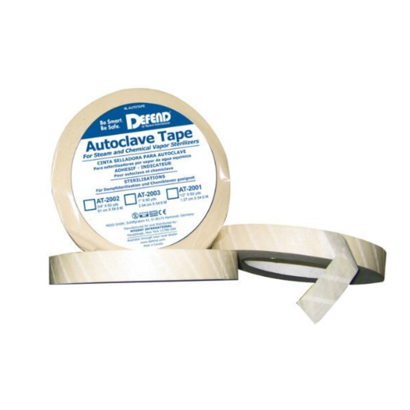 Cinta Testigo de esterilización para Autoclave  vapor marca Defend 1/2"