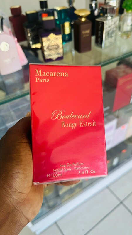 Macarena Boulevard Rouge Extrait 3.4 oz EDP/Unisex, Inspired of Baccarat Rouge 540 Extrait Lovers