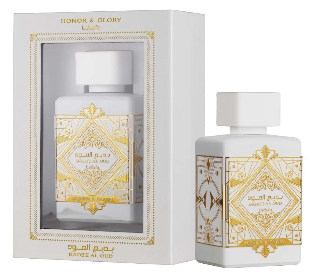 Bade&#39;e Al Oud Honor &amp; Glory by LATTAFA 3.4oz EDP Spray for UNISEX (WHITE )