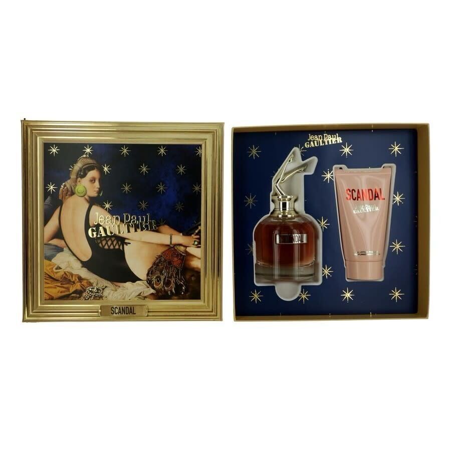 Scandal Absolu by Jean Paul Gaultier 3Pcs Gift Set for Women (2.7oz EDP Spray + 2.7oz B/L + .33oz MINI EDP Spray )
