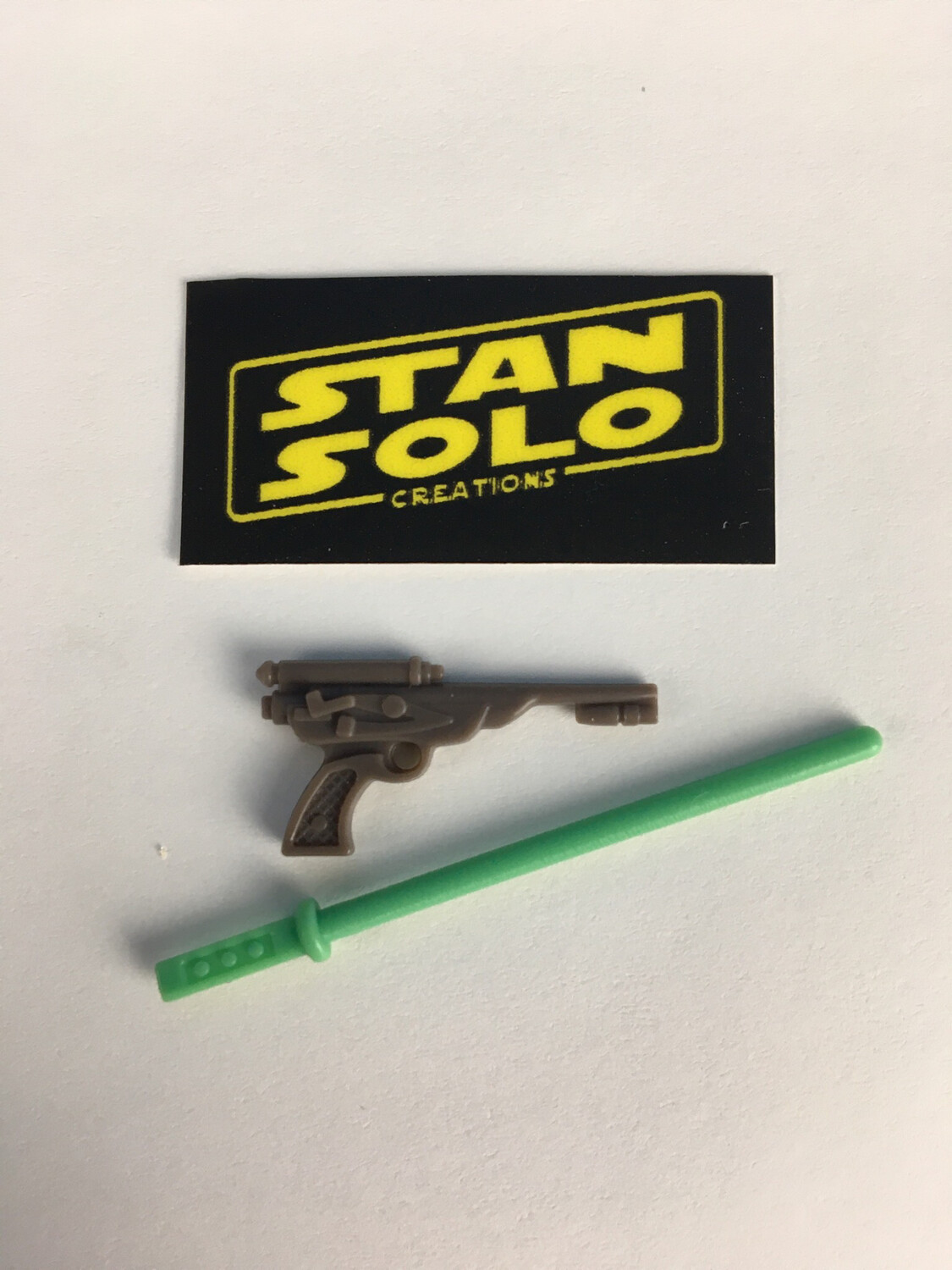 Stan Solo Custom Replacement Luke Jedi Lightsaber And Blaster