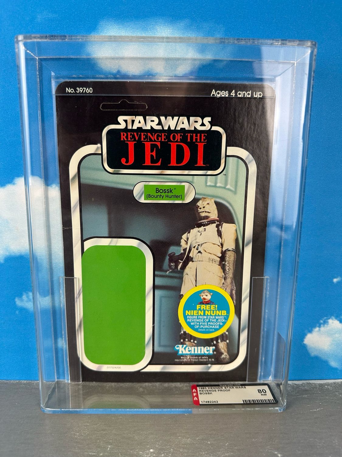 Revenge Of The Jedi Bossk Proof Card AFA Graded 80