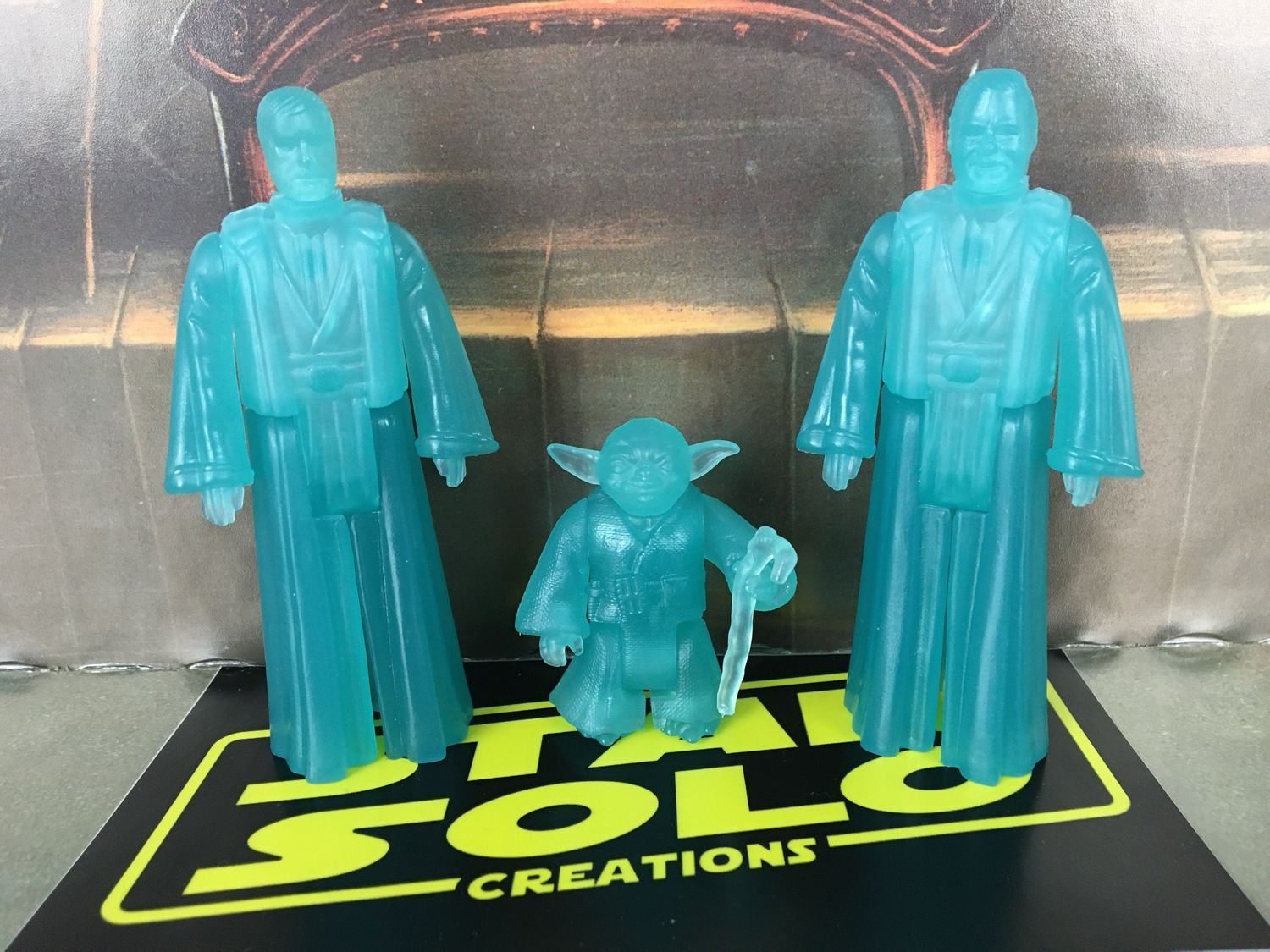Stan Solo Custom Force Ghosts Set Of 3 Glow In The Dark BLEMISHED