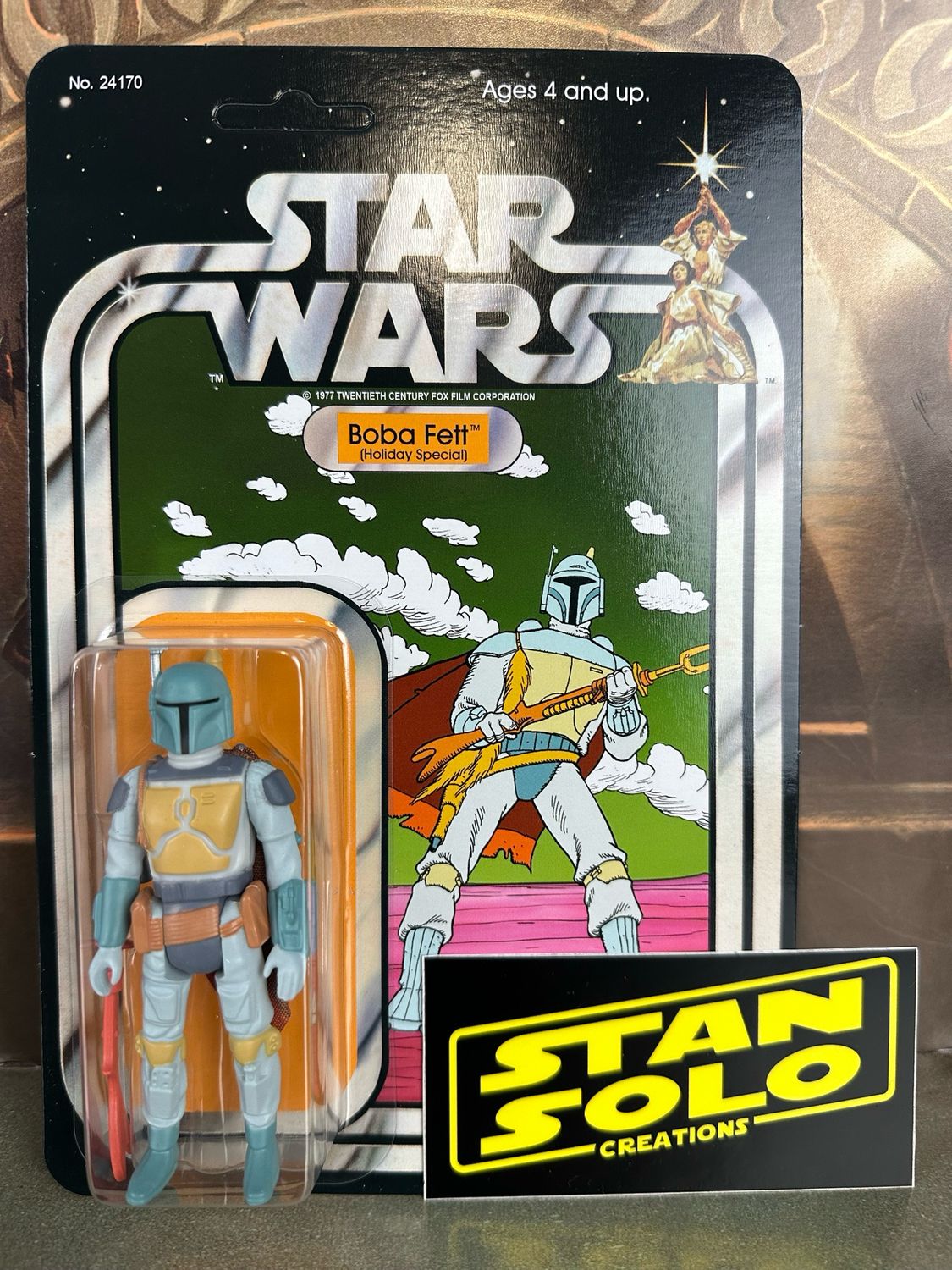Stan Solo Custom Carded Holiday Fett BLEMISHED