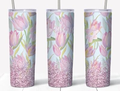 Pink Tulip Tumbler