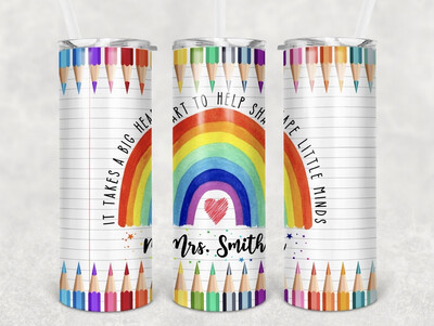Rainbow Teacher Appreciation Tumbler