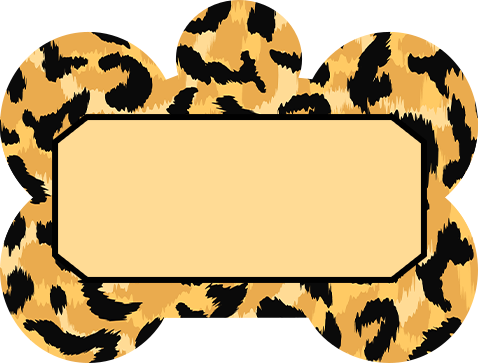 Pet Tag Cheetah Print