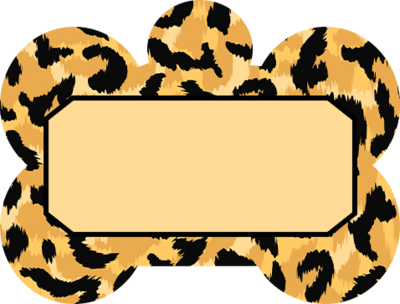 Pet Tag Cheetah Print