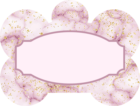 Pet Tag Pink Marble