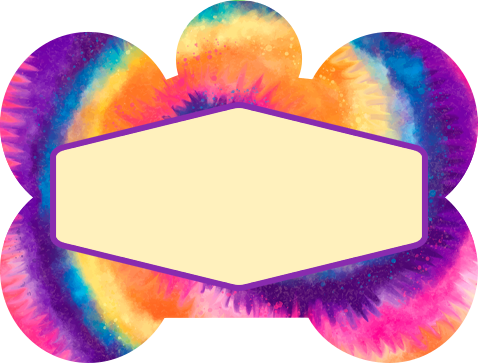 Pet Tag Dark Tie Dye