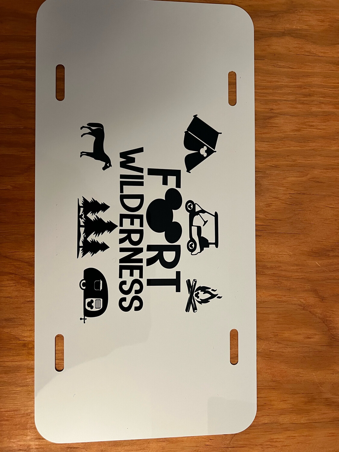 Camping License Plate