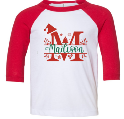 Monogram Toddler Raglan