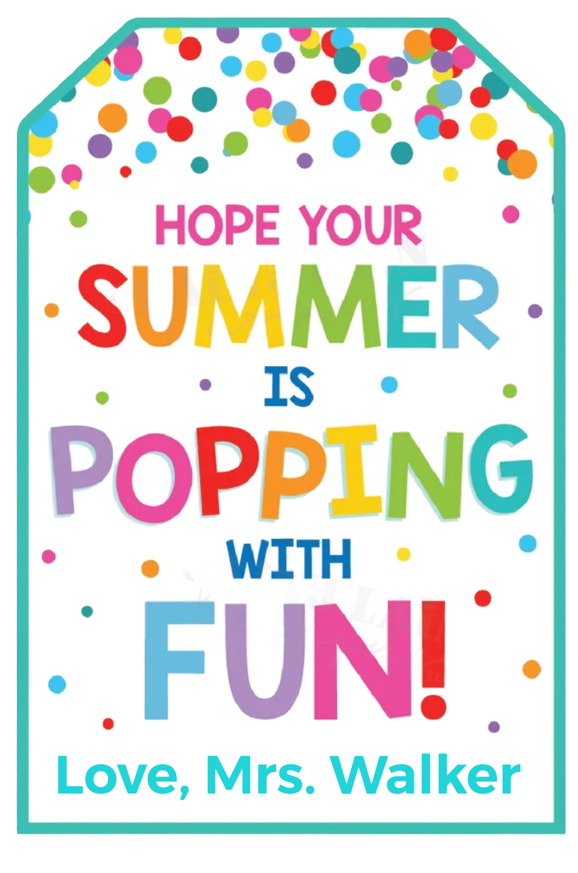 End Of Year Pop It Student Gift