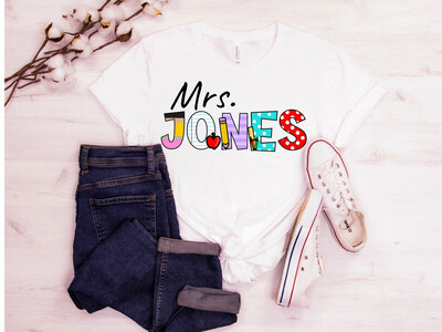 Personalized Name Shirts School Themed