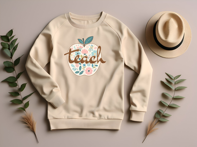 Fall Teacher Apple Sweatshirt